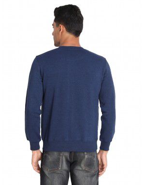Men Cotton Blend Full Print Sweatshirt Denim